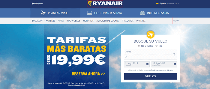 Real examples of CTA - Ryanair