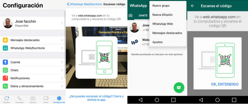 Escanea El Código Qr Para Entrar En Whatsapp Web