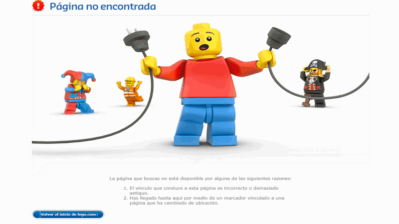 Página Personalizada 404 De Lego 