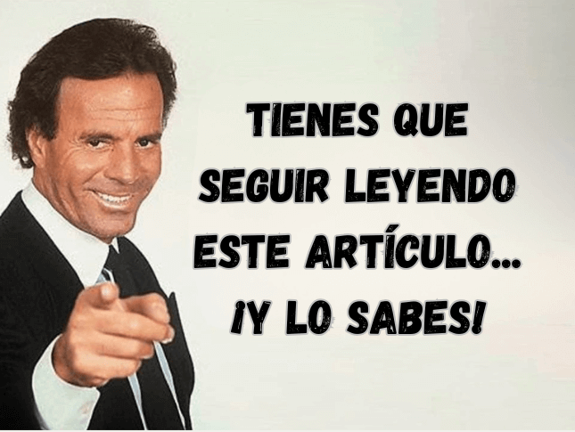 Ejemplo de meme de Julio Iglesias