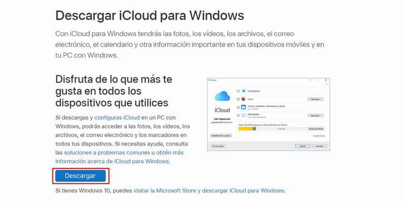 Descarga Icloud Para Windows