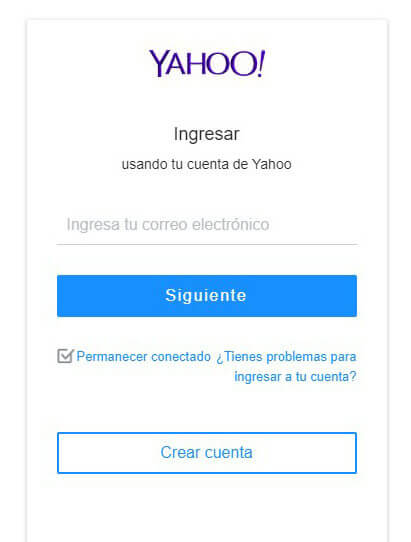 Accede A La Sección Para Crear Una Cuenta Yahoo
