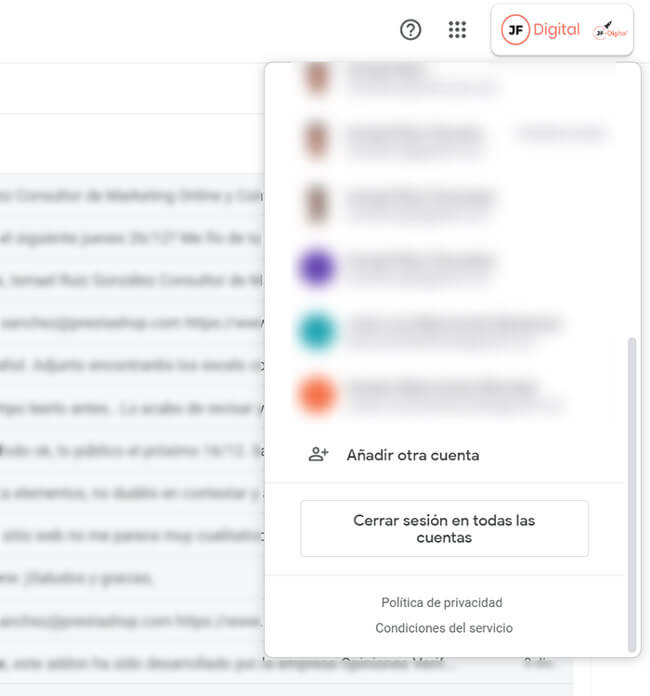 Entrar Al Menú Para Iniciar Sesión Con Otra Cuenta Gmail