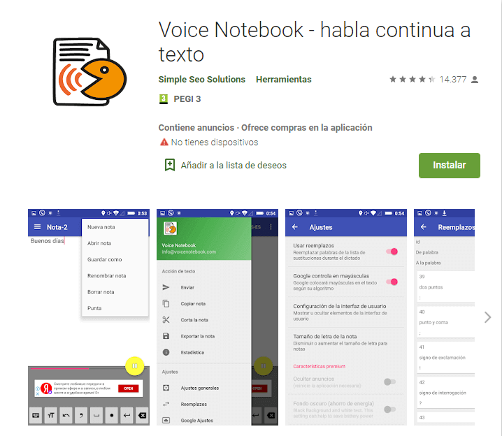 Voice Notebook – Continuous Speech To Text