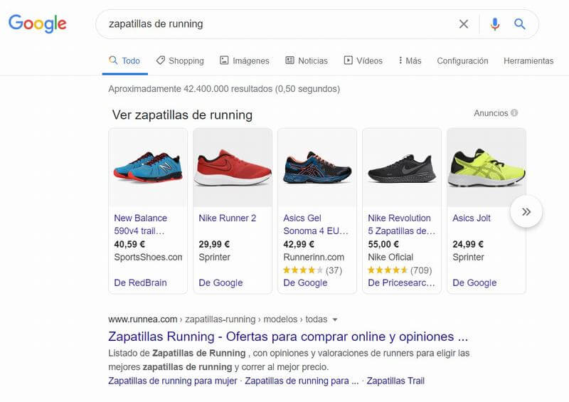 Product example in Google Merchant Center