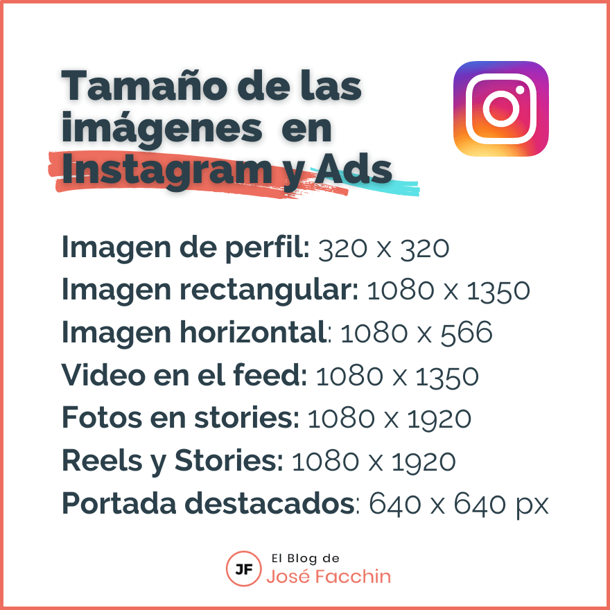 Tamaño imágenes para Instagram