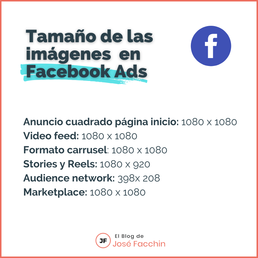 Dimensiones de las imágenes para Facebook Ads