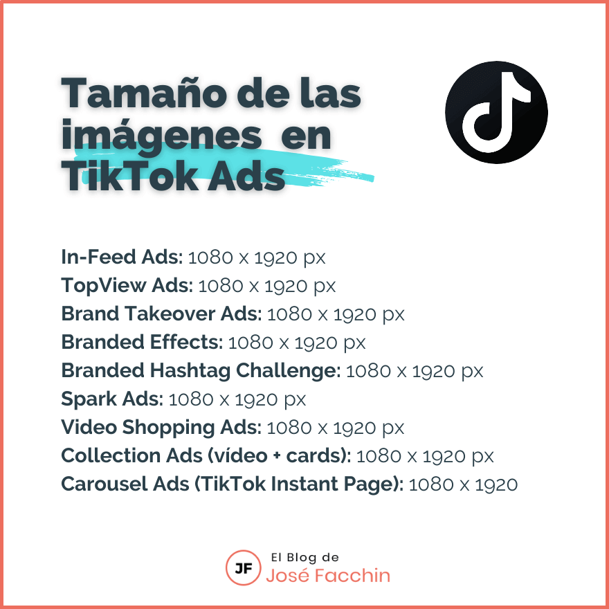 Tamaño imágenes para TikTok Ads