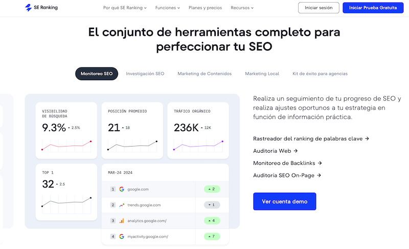 Herramienta SEO de SE Ranking