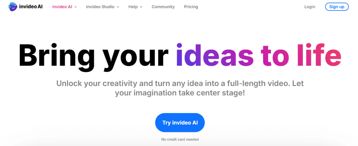 Invideo Herramienta para editar videos online