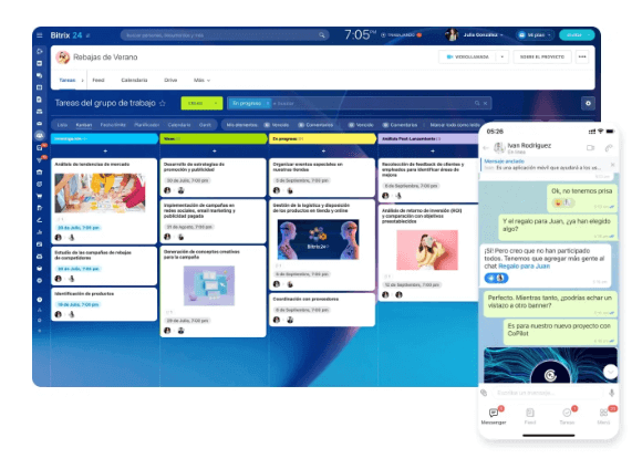 Software de gestión de proyectos Bitrix24