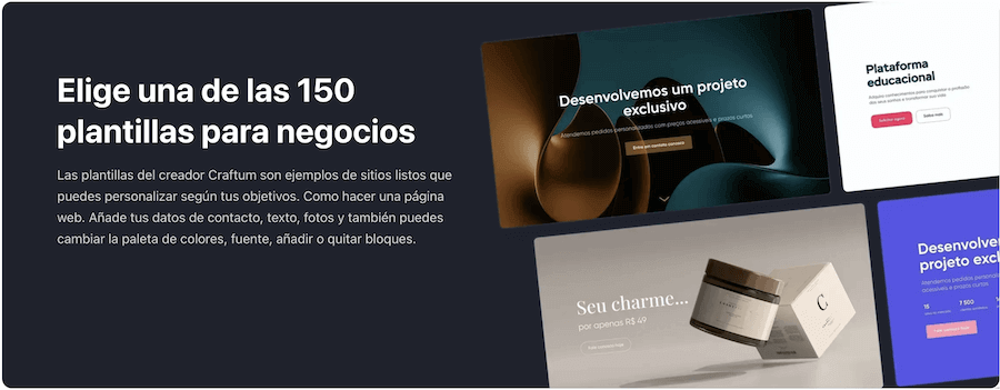 Las plantillas del creador Craftum 